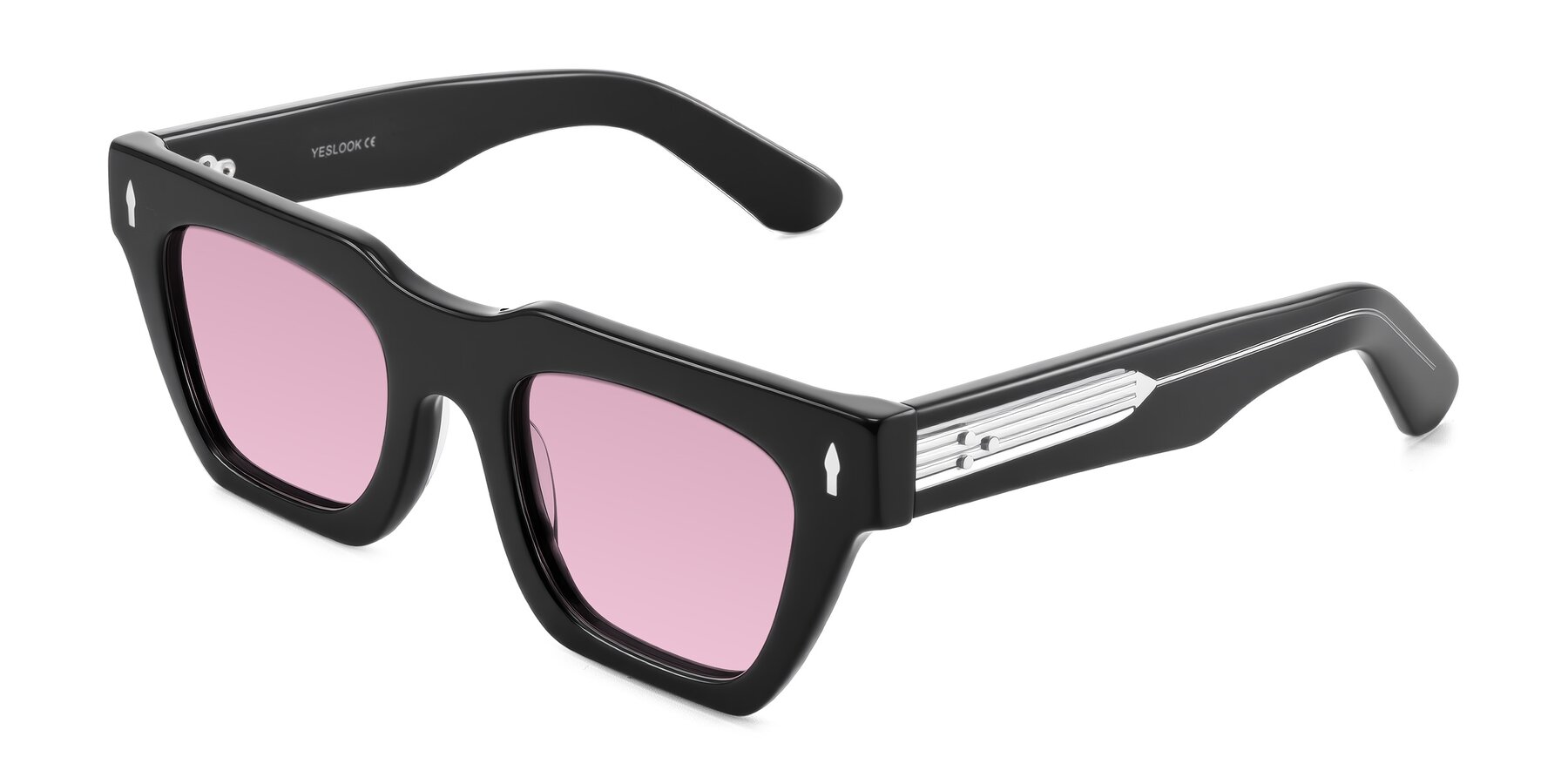 Angle of Padulla in Black with Light Wine Tinted Lenses