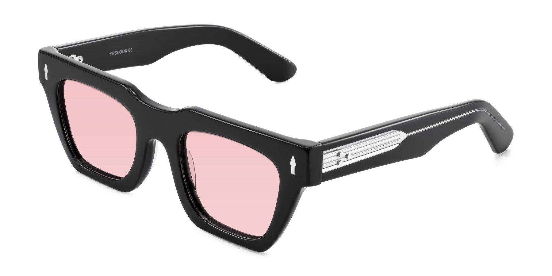 Angle of Padulla in Black with Light Garnet Tinted Lenses