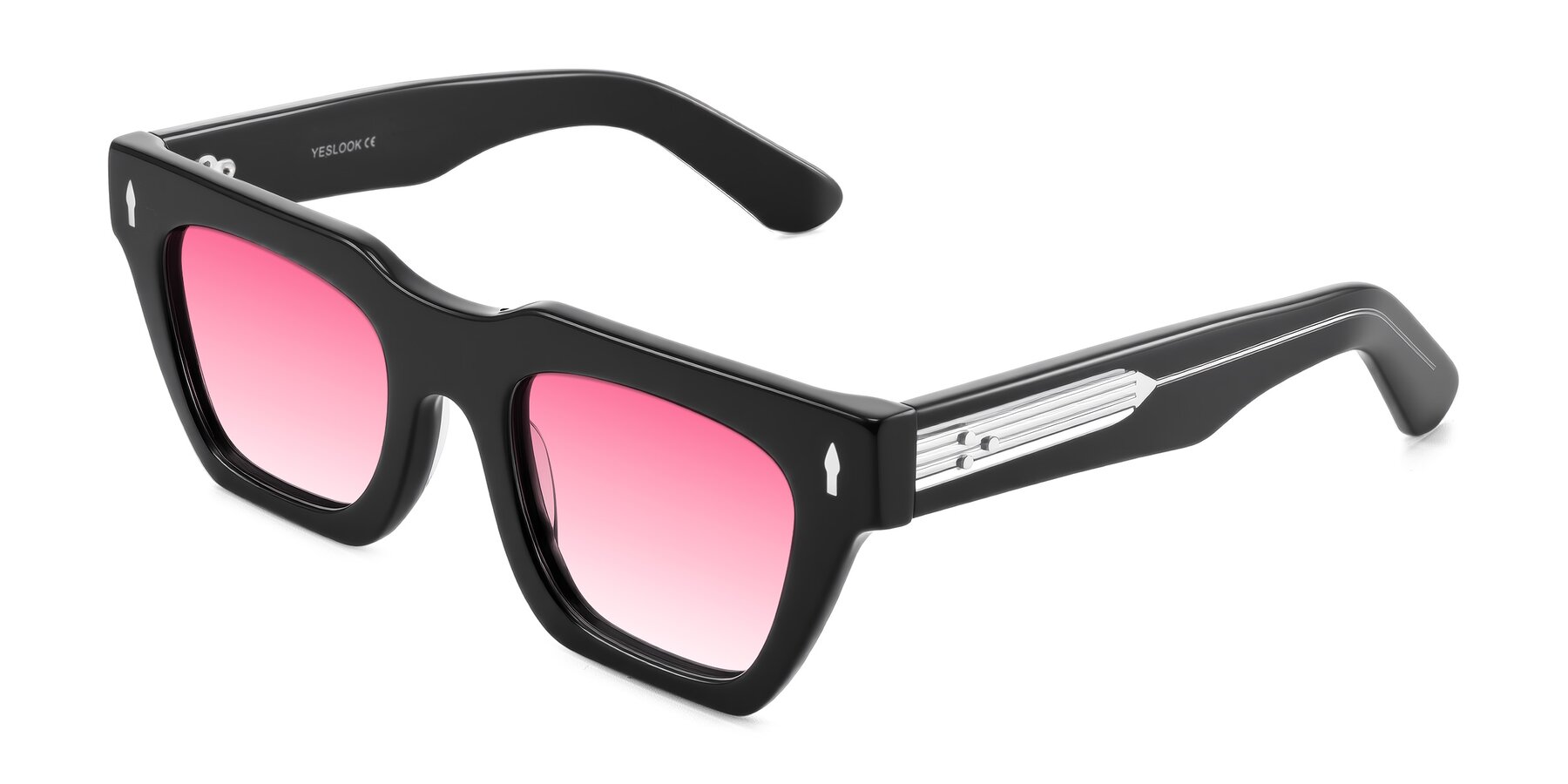 Angle of Padulla in Black with Pink Gradient Lenses
