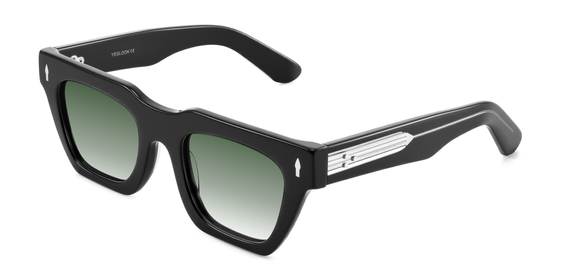 Angle of Padulla in Black with Green Gradient Lenses