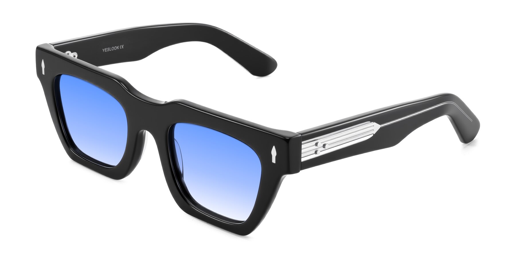 Angle of Padulla in Black with Blue Gradient Lenses