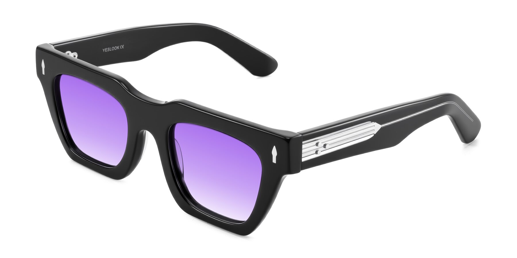 Angle of Padulla in Black with Purple Gradient Lenses