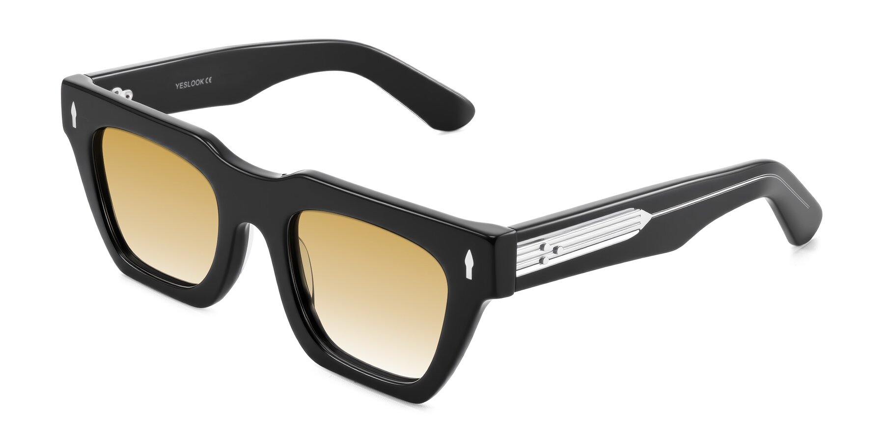 Angle of Padulla in Black with Champagne Gradient Lenses
