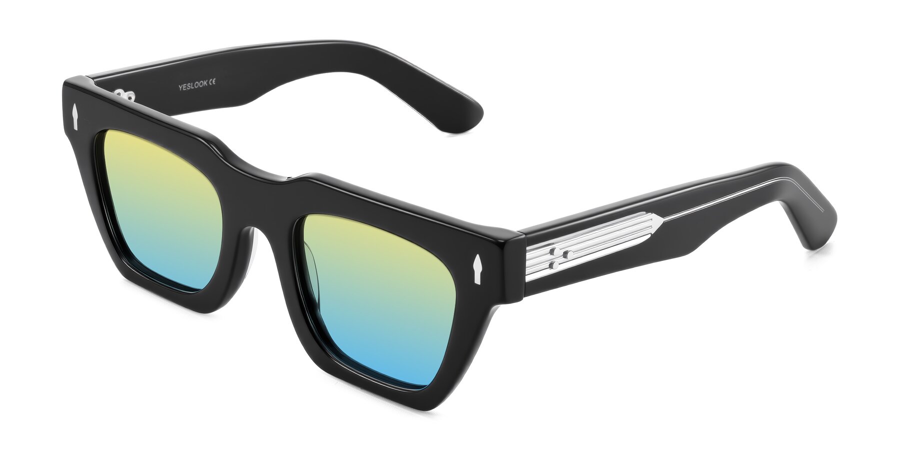 Angle of Padulla in Black with Yellow / Blue Gradient Lenses