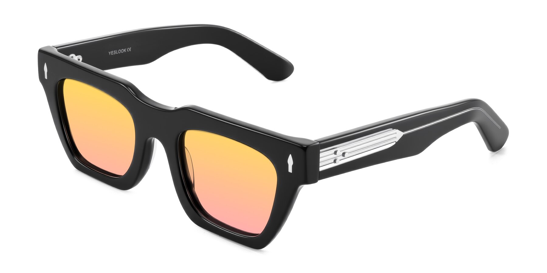 Angle of Padulla in Black with Yellow / Pink Gradient Lenses