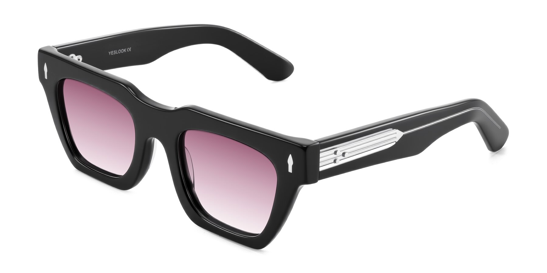 Angle of Padulla in Black with Wine Gradient Lenses