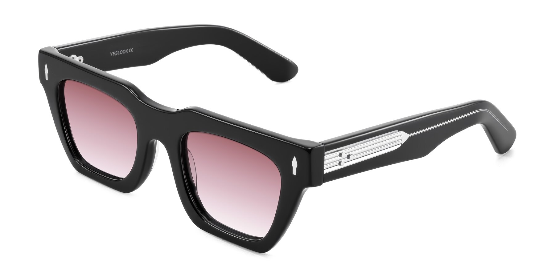 Angle of Padulla in Black with Garnet Gradient Lenses