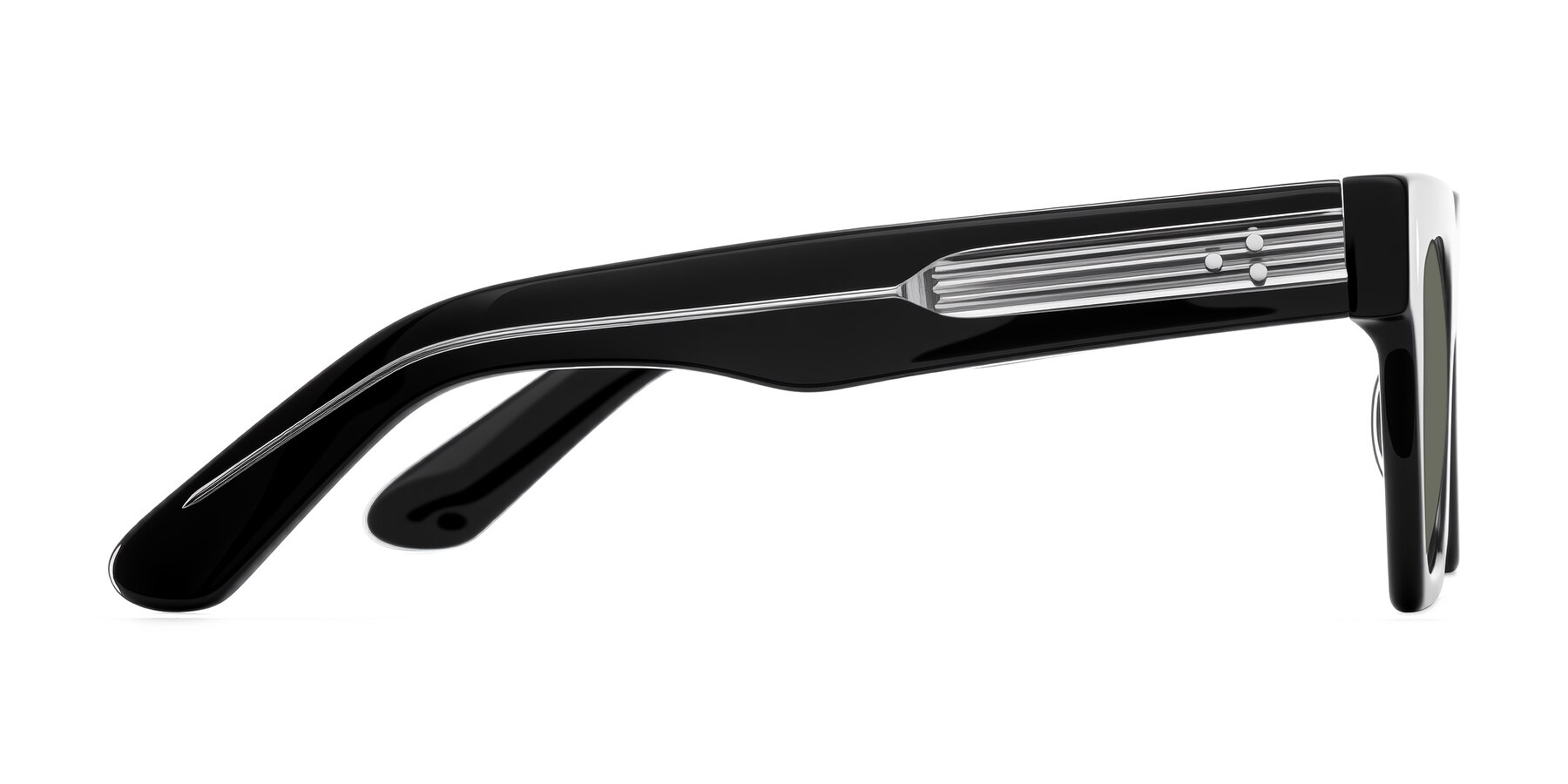 Side of Padulla in Black with Gray Polarized Lenses