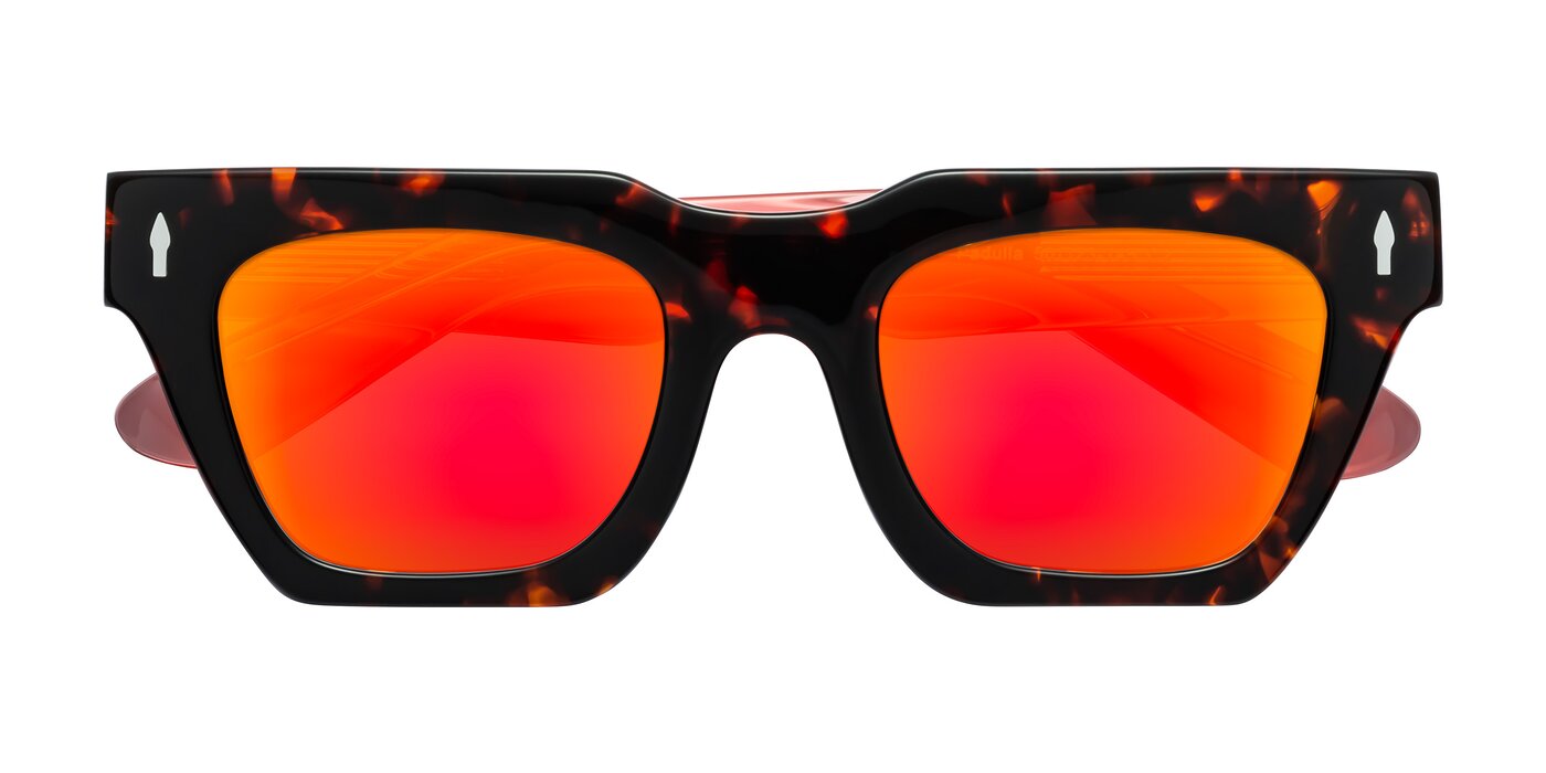 Padulla - Tortoise / Light Red Flash Mirrored Sunglasses