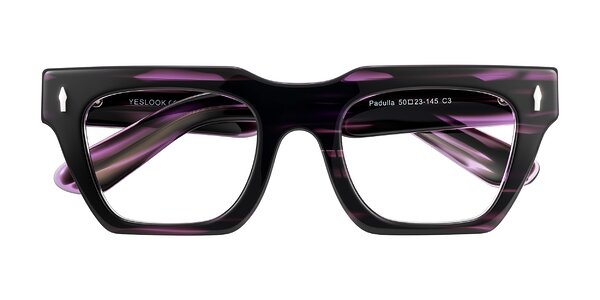 Front of Padulla in Dark Purple Striped