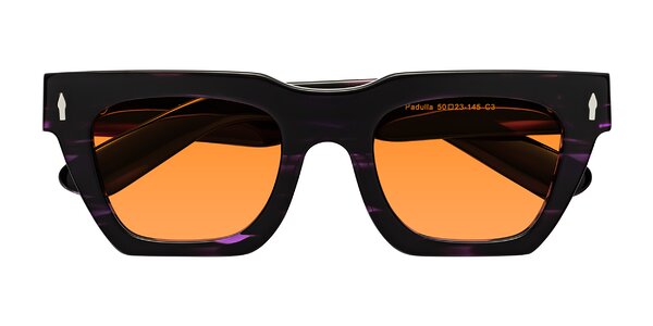 Front of Padulla in Dark Purple Striped