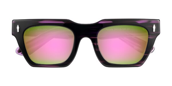 Front of Padulla in Dark Purple Striped