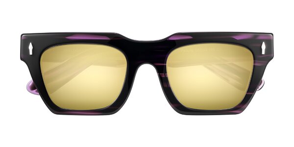 Front of Padulla in Dark Purple Striped