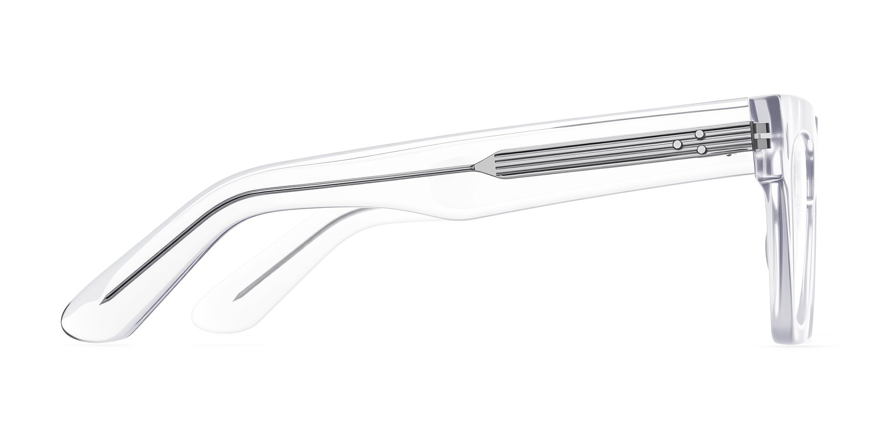 Side of Padulla in Clear with Clear Eyeglass Lenses