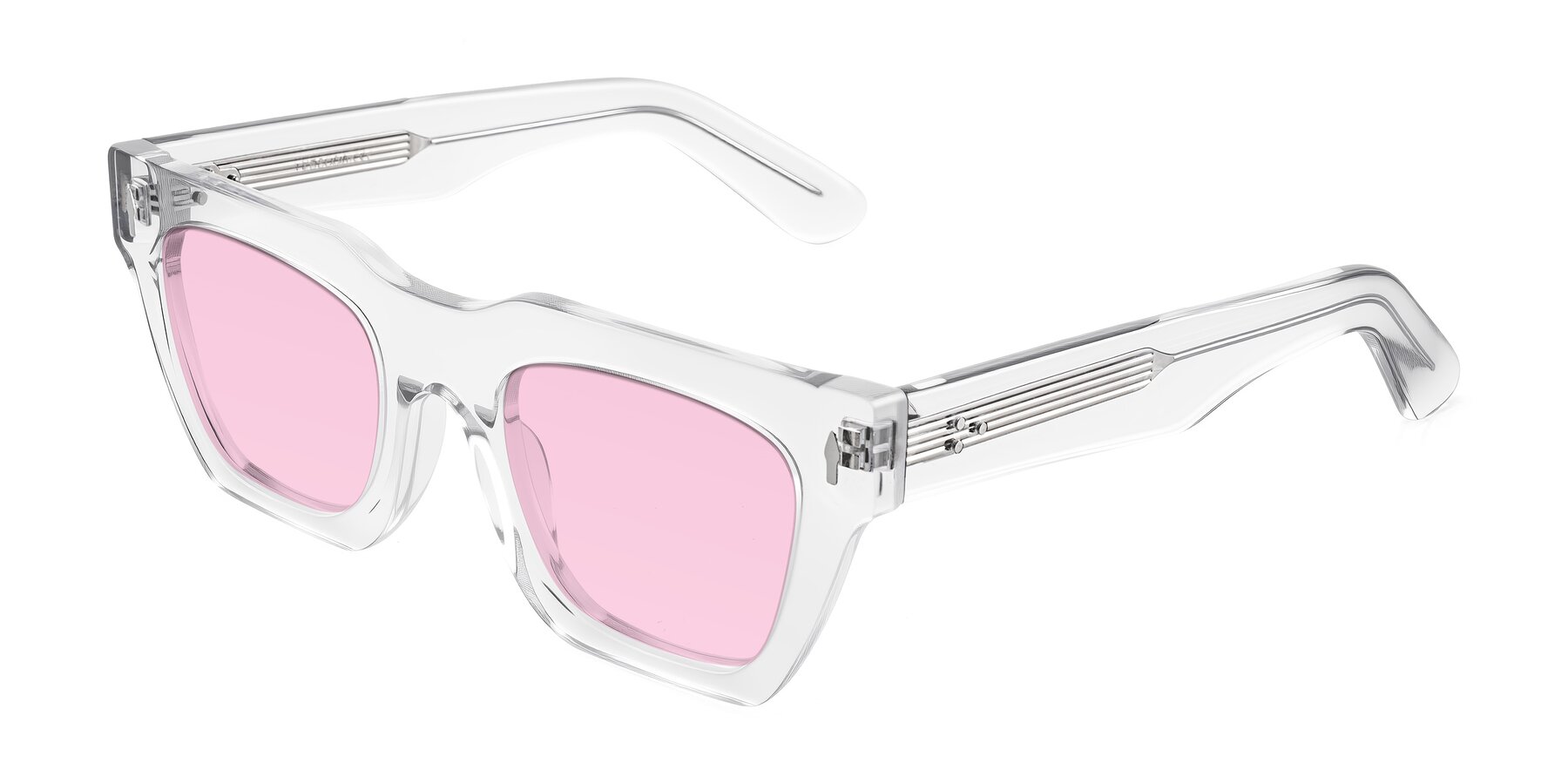 Angle of Padulla in Clear with Light Pink Tinted Lenses