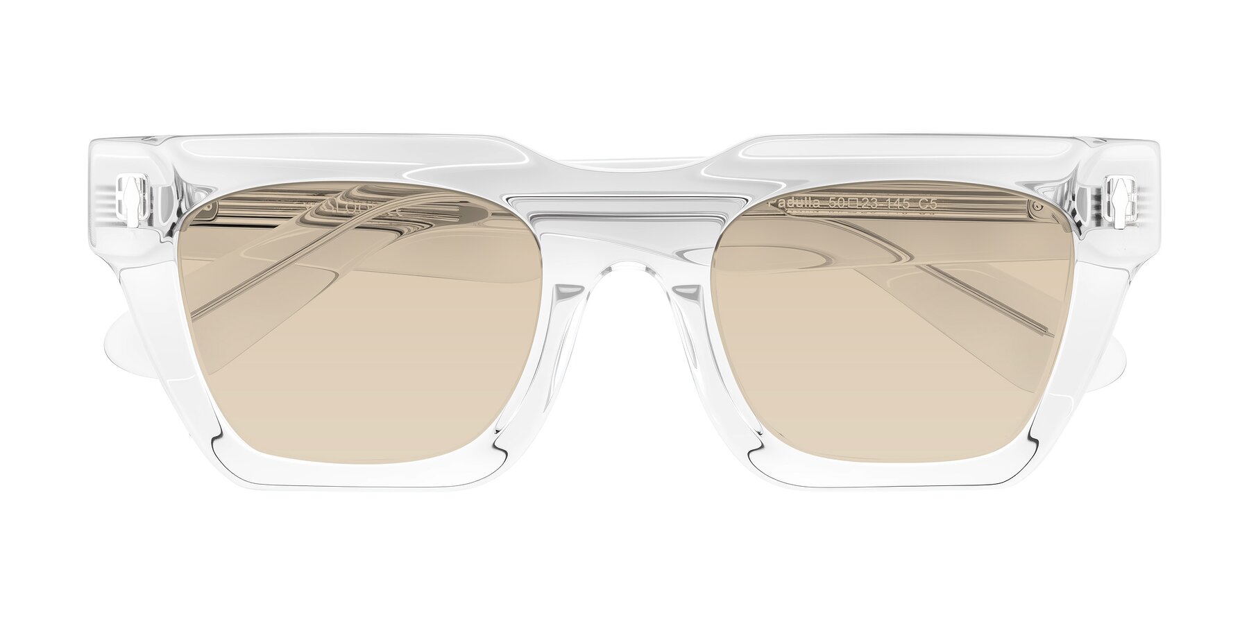 Folded Front of Padulla in Clear with Light Brown Tinted Lenses