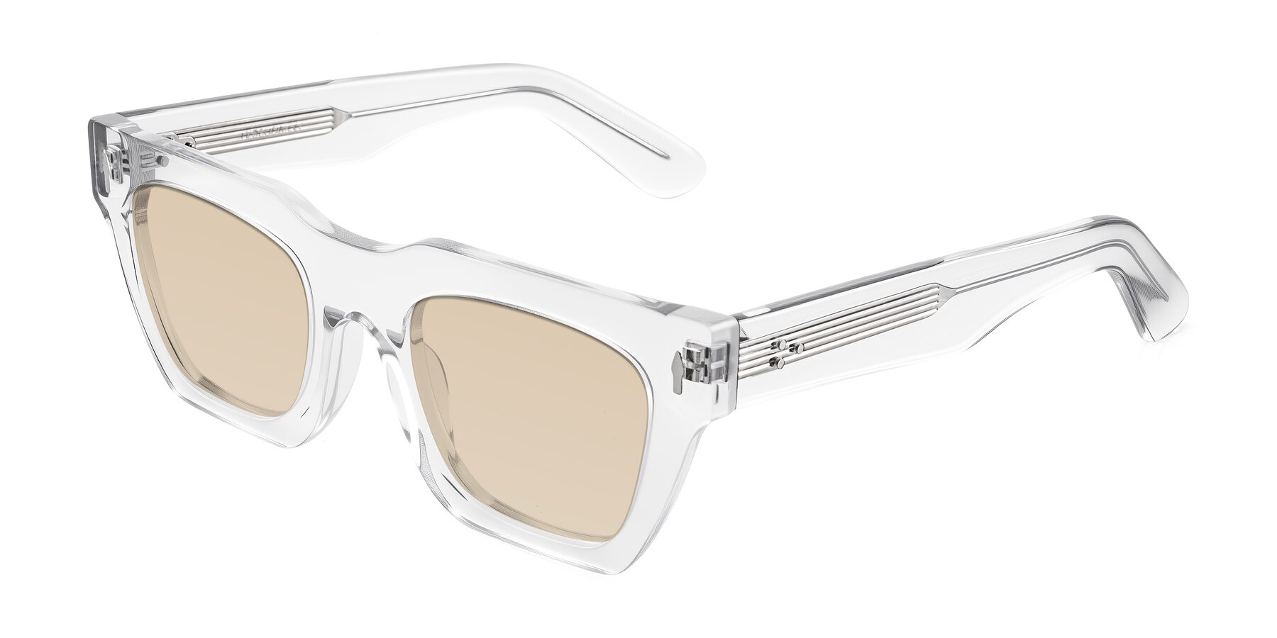 Angle of Padulla in Clear with Light Brown Tinted Lenses