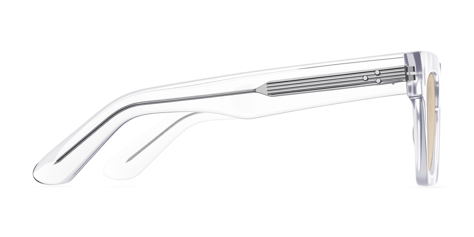 Side of Padulla in Clear with Light Brown Tinted Lenses