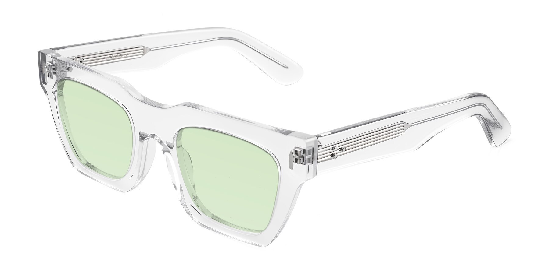 Angle of Padulla in Clear with Light Green Tinted Lenses