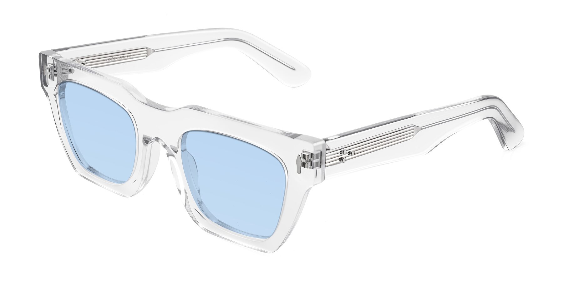 Angle of Padulla in Clear with Light Blue Tinted Lenses
