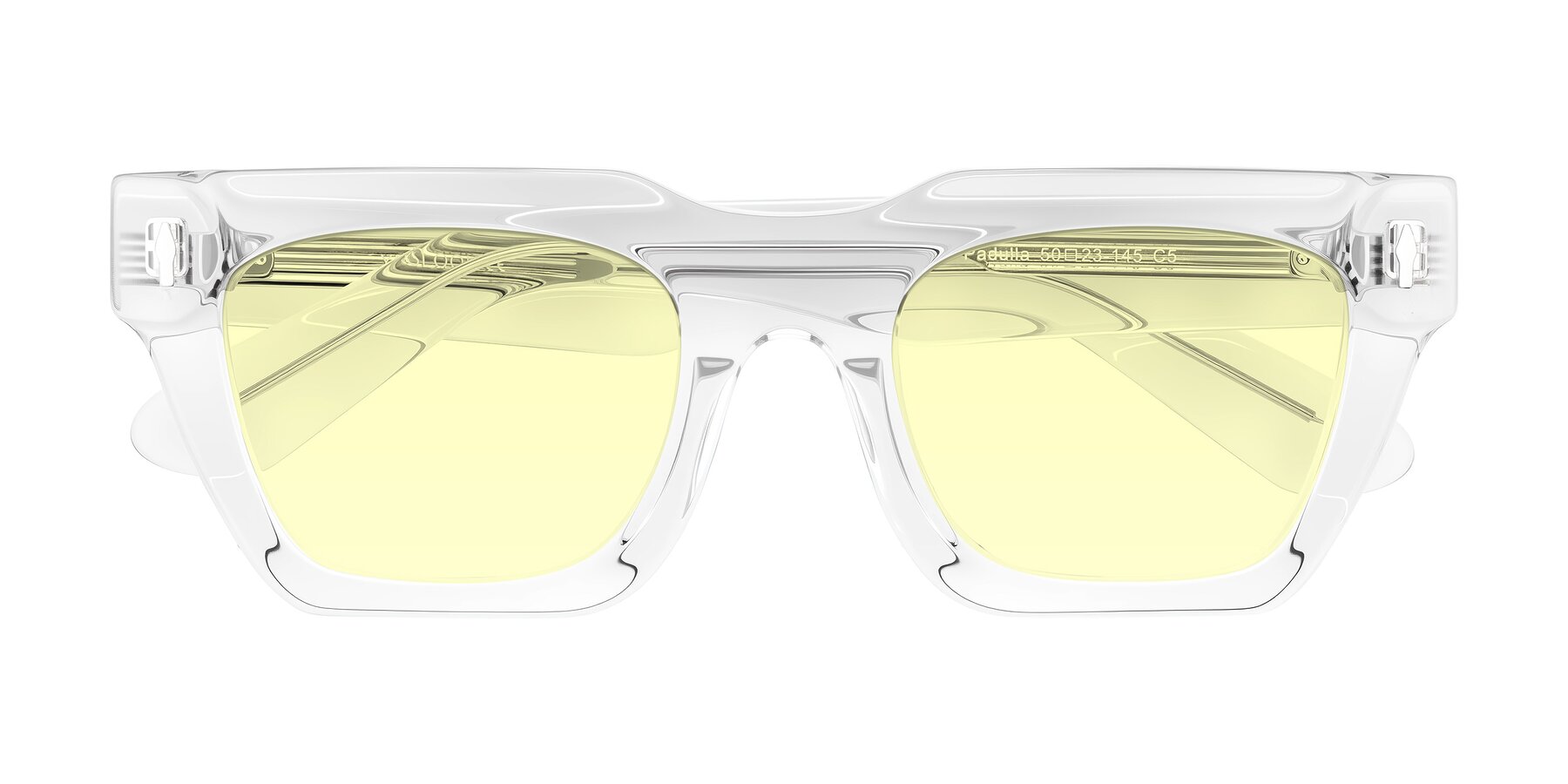 Folded Front of Padulla in Clear with Light Yellow Tinted Lenses