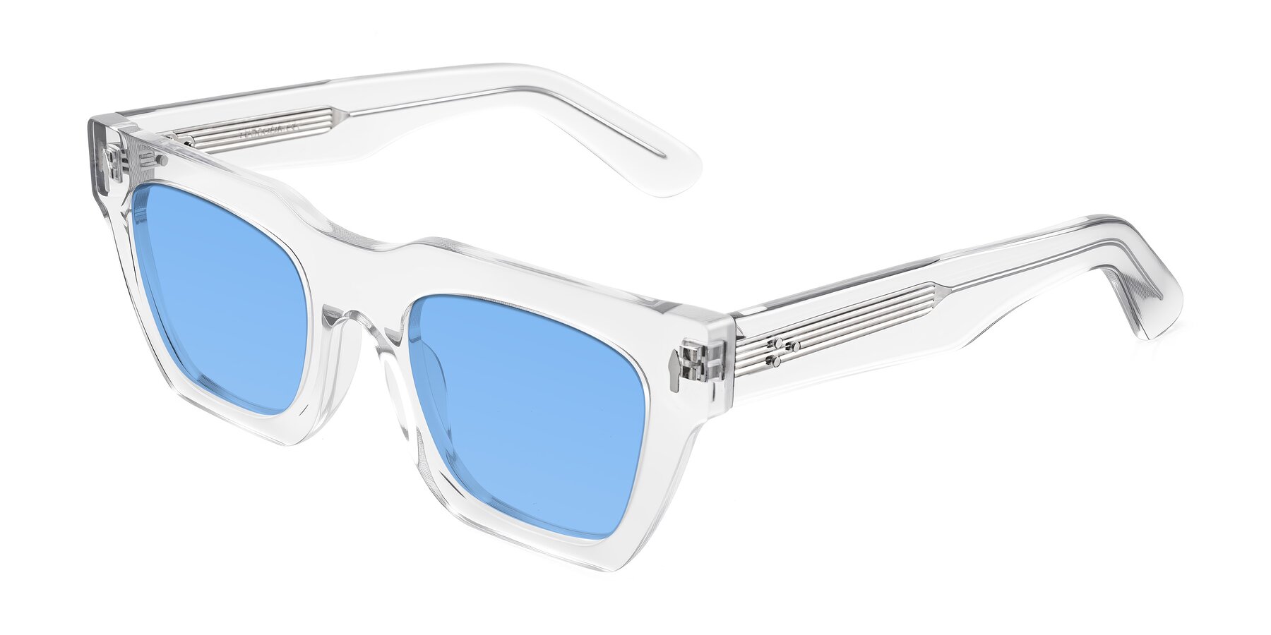 Angle of Padulla in Clear with Medium Blue Tinted Lenses