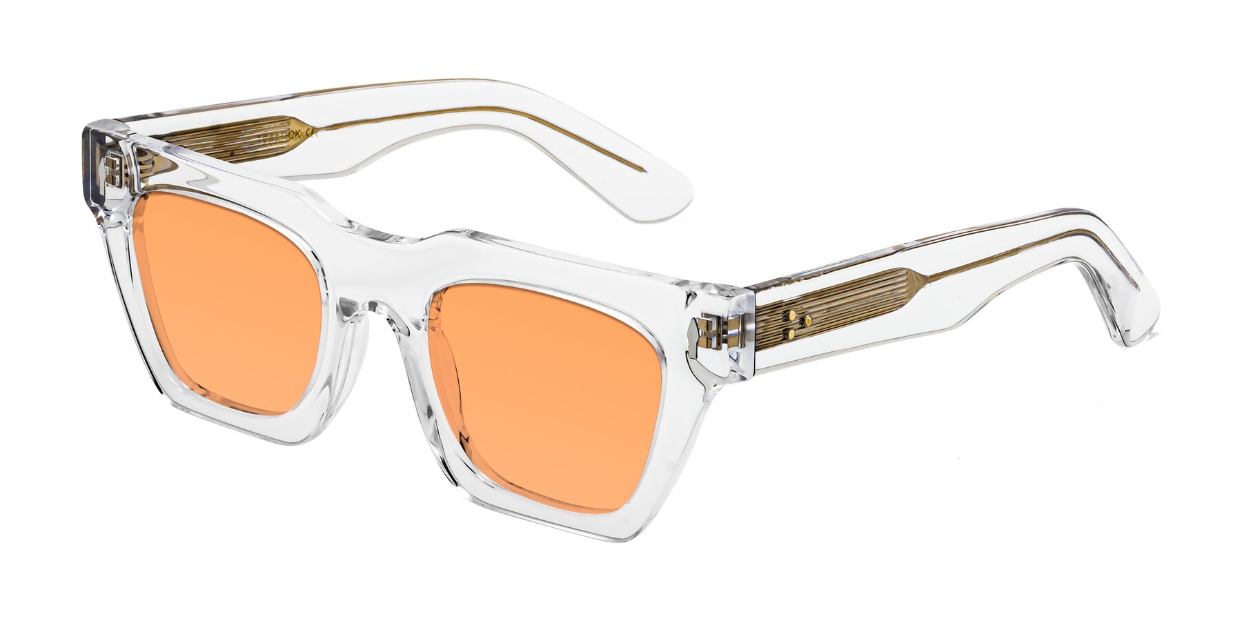 Angle of Padulla in Clear with Medium Orange Tinted Lenses