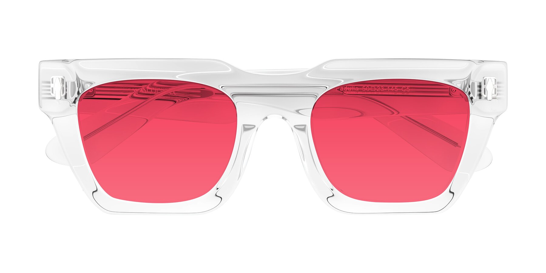 Folded Front of Padulla in Clear with Red Tinted Lenses