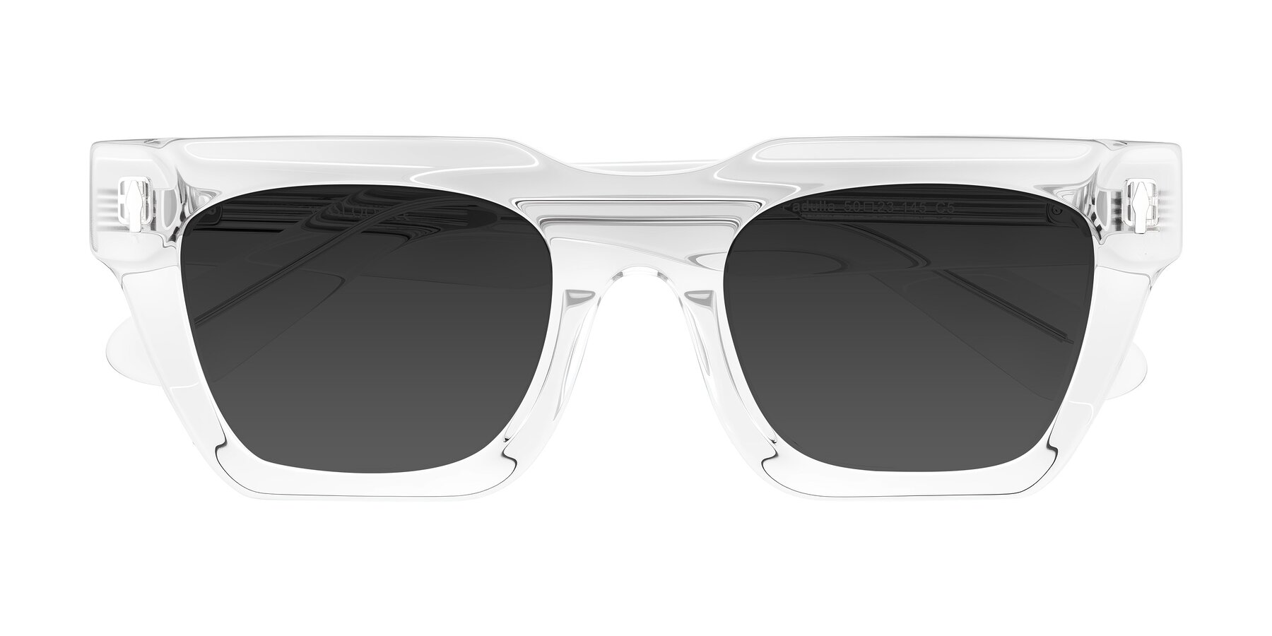 Folded Front of Padulla in Clear with Gray Tinted Lenses