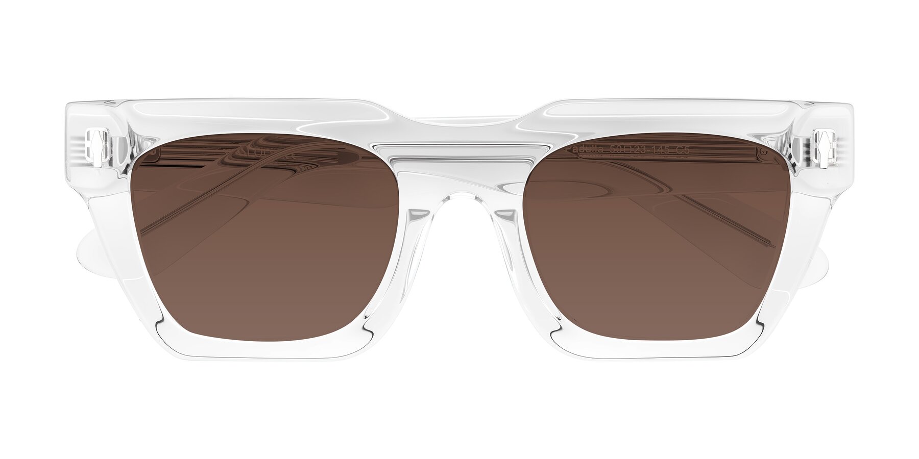 Folded Front of Padulla in Clear with Brown Tinted Lenses