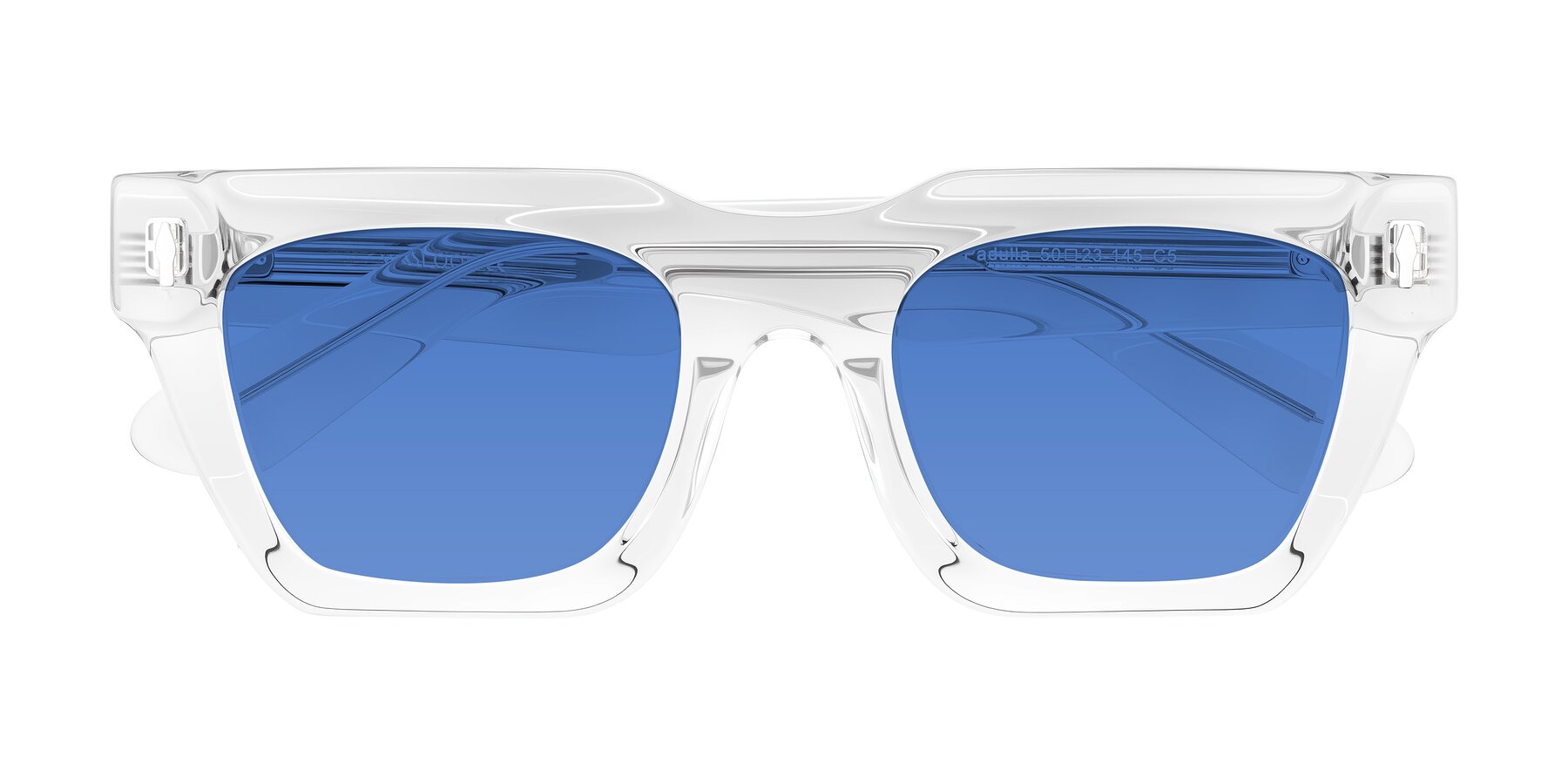Folded Front of Padulla in Clear with Blue Tinted Lenses