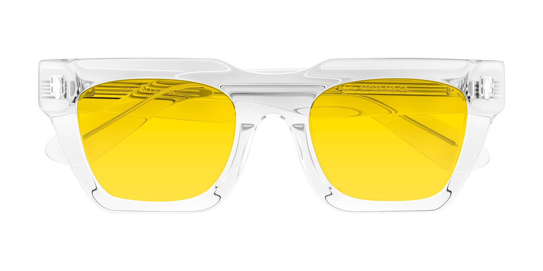 Folded Front of Padulla in Clear with Yellow Tinted Lenses