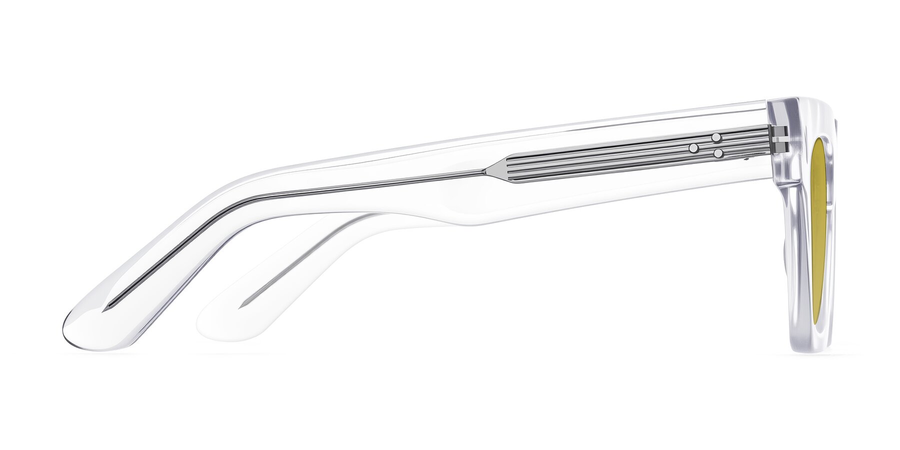 Side of Padulla in Clear with Champagne Tinted Lenses