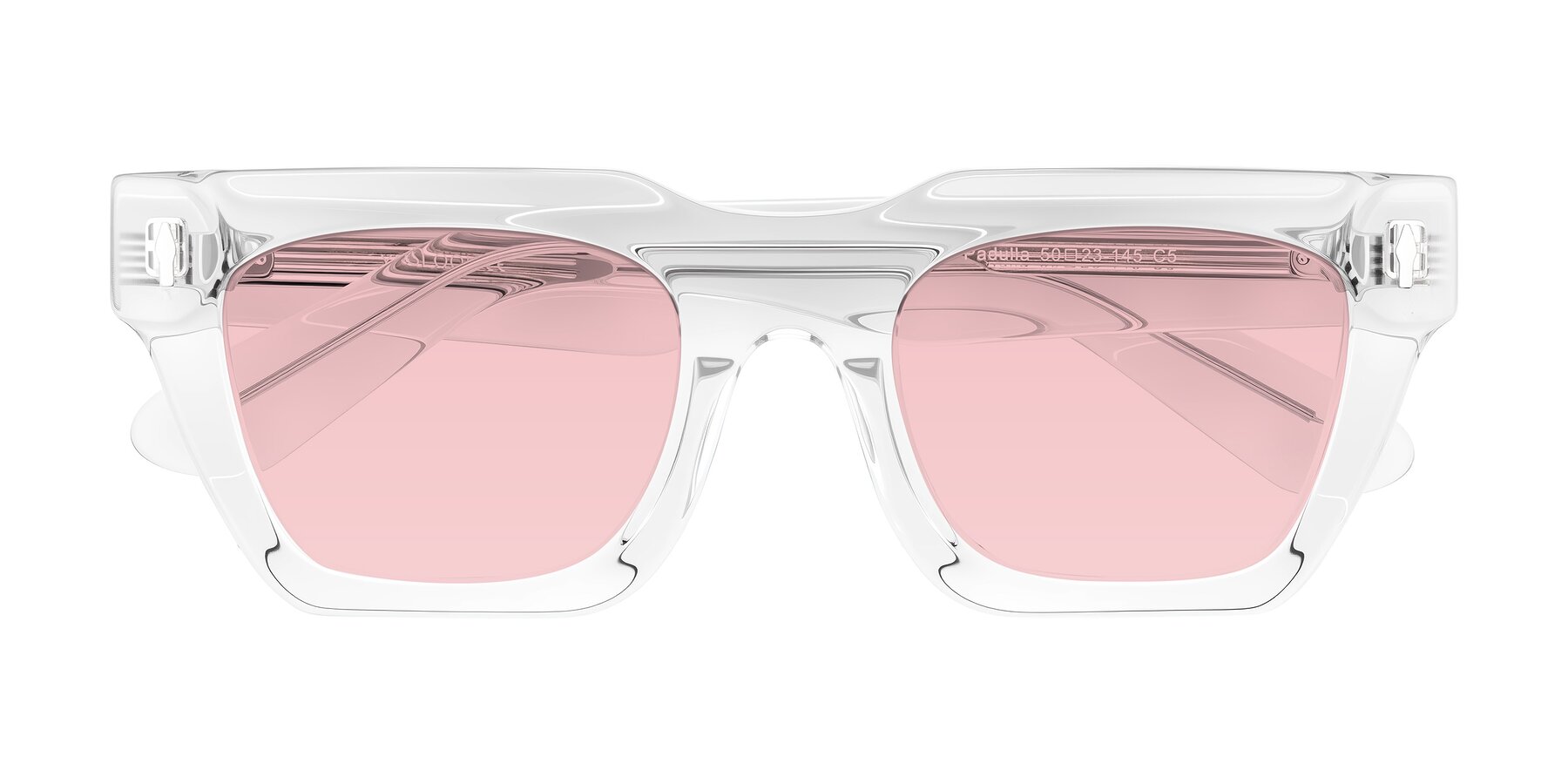 Folded Front of Padulla in Clear with Light Garnet Tinted Lenses