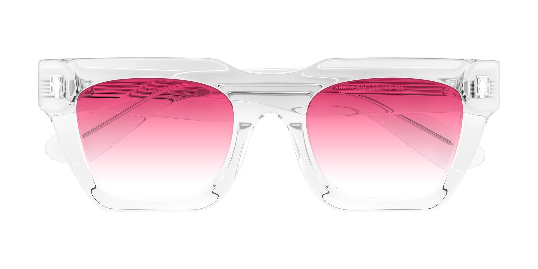 Folded Front of Padulla in Clear with Pink Gradient Lenses