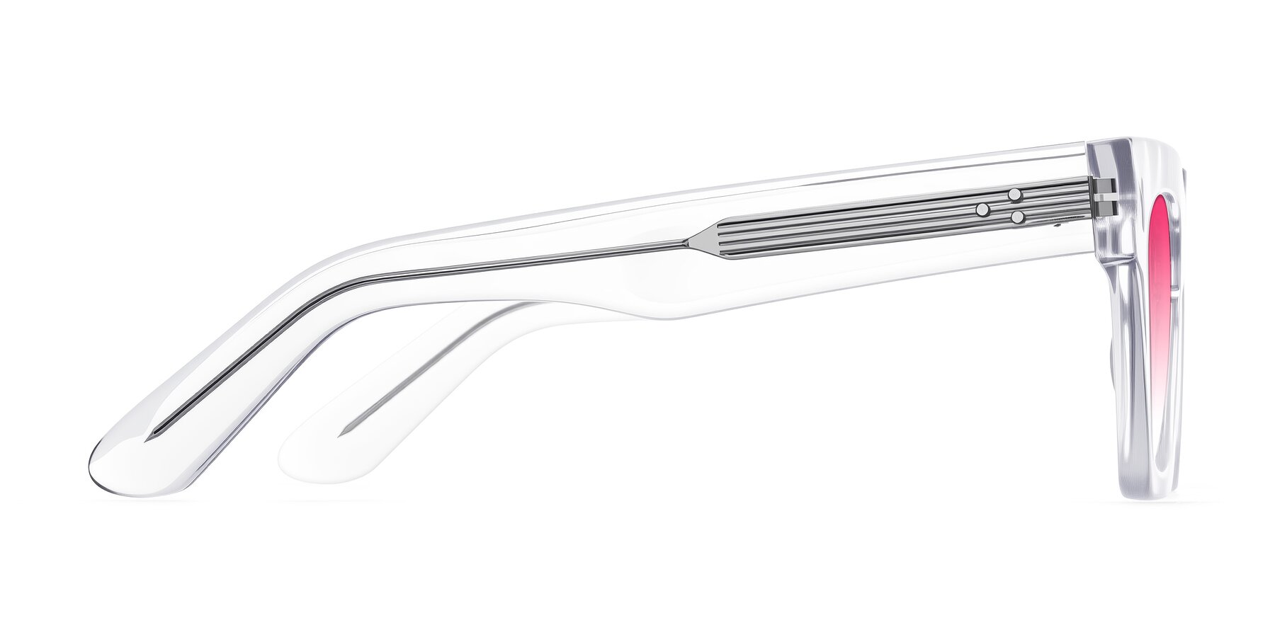 Side of Padulla in Clear with Pink Gradient Lenses