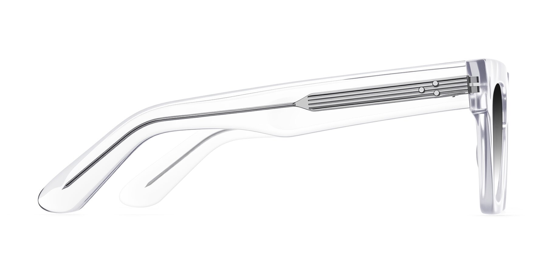 Side of Padulla in Clear with Gray Gradient Lenses