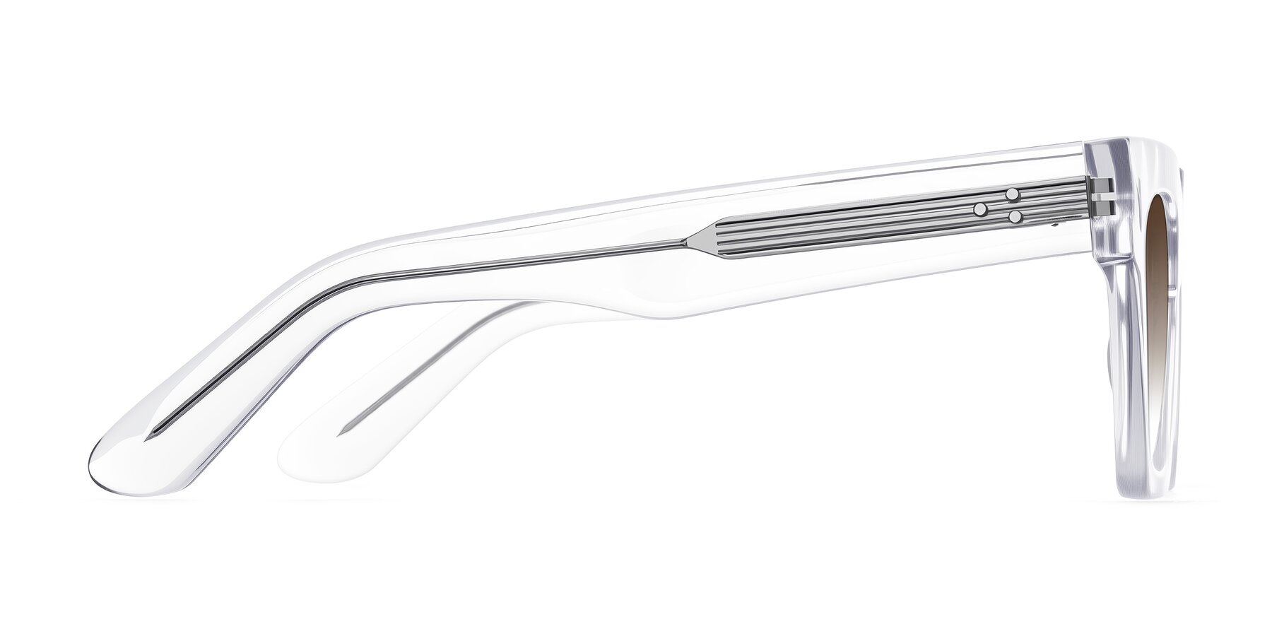 Side of Padulla in Clear with Brown Gradient Lenses