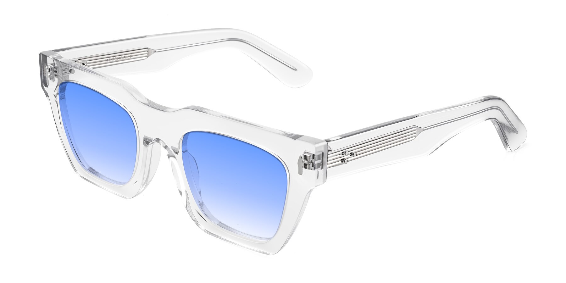 Angle of Padulla in Clear with Blue Gradient Lenses