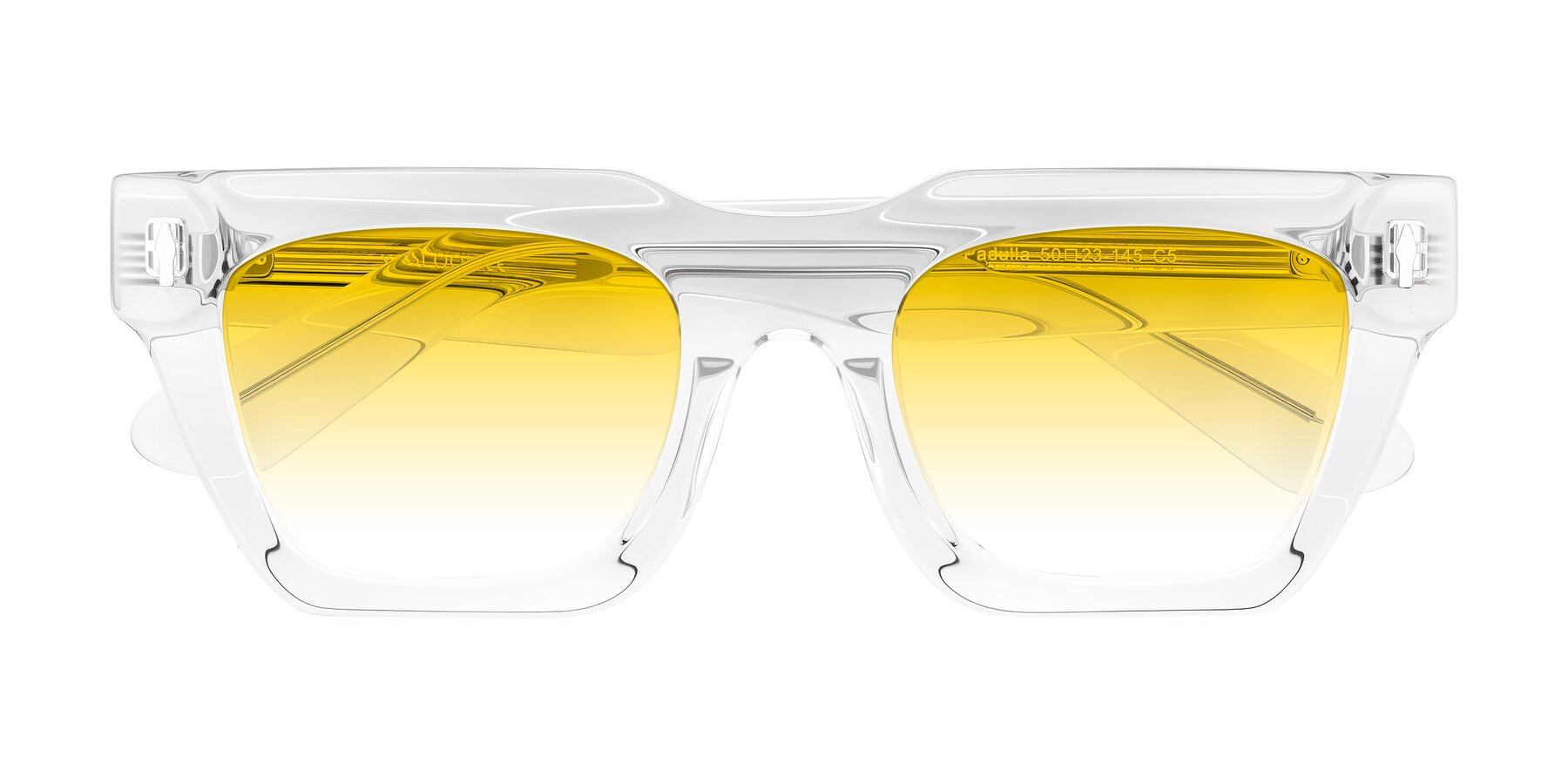 Folded Front of Padulla in Clear with Yellow Gradient Lenses