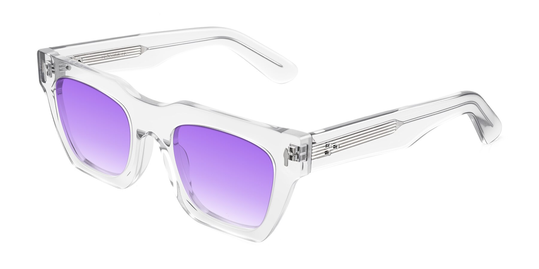 Angle of Padulla in Clear with Purple Gradient Lenses