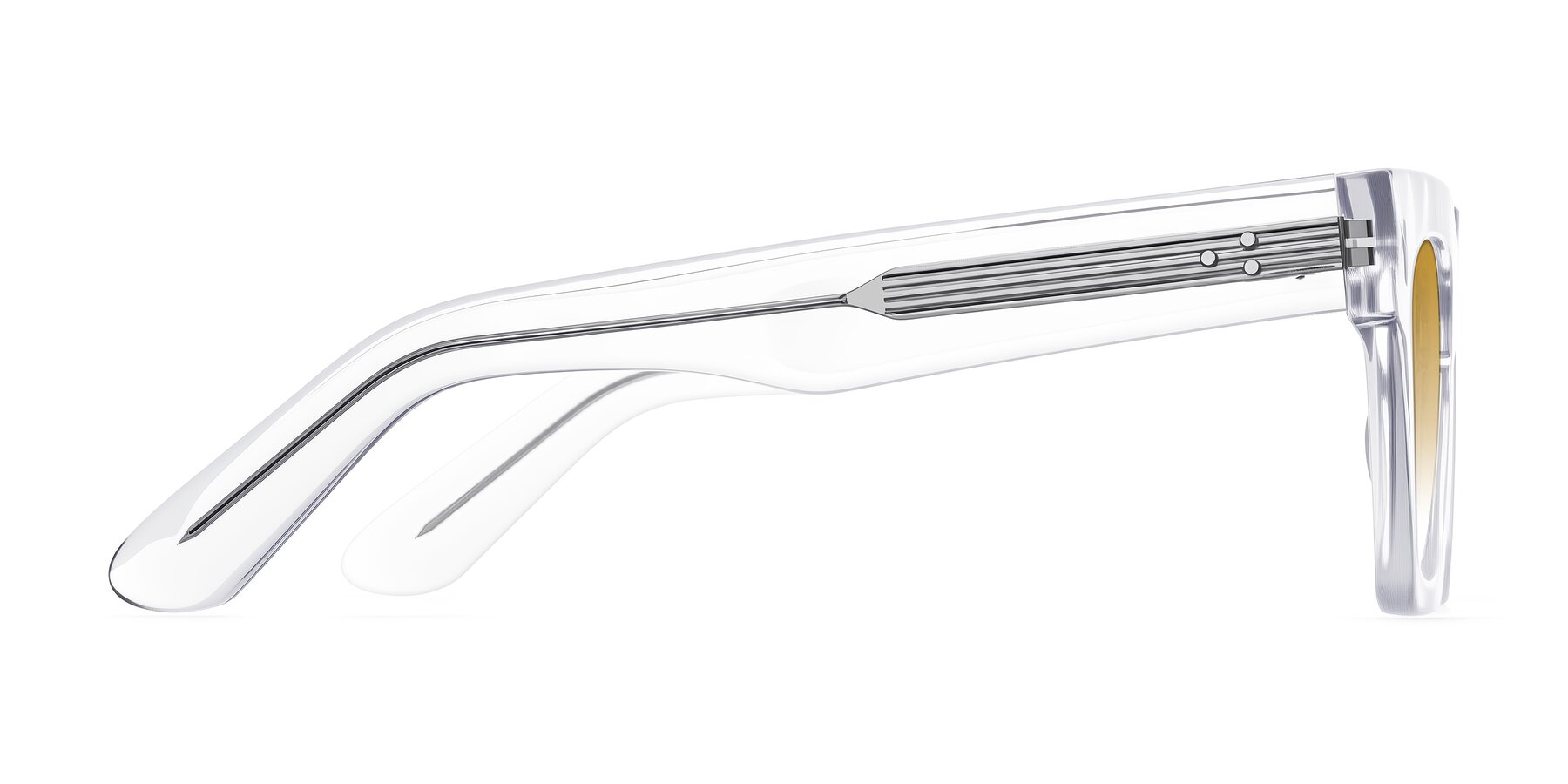 Side of Padulla in Clear with Champagne Gradient Lenses