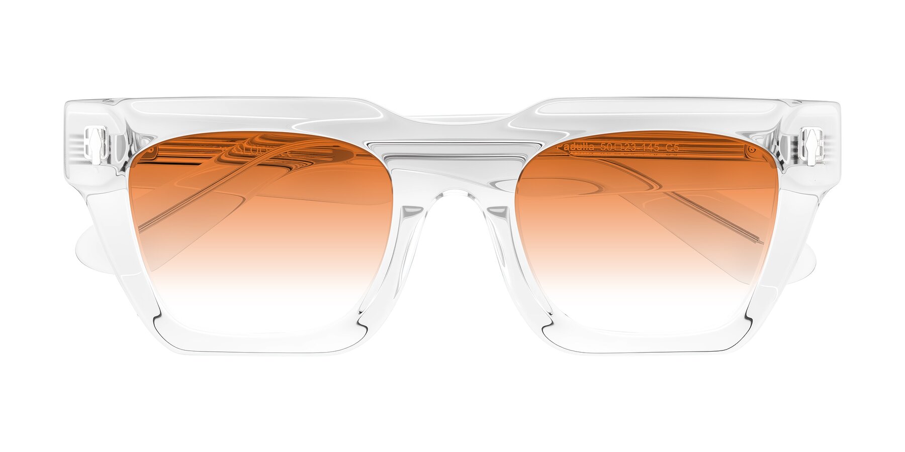 Folded Front of Padulla in Clear with Orange Gradient Lenses