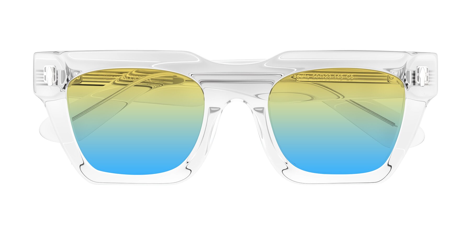 Folded Front of Padulla in Clear with Yellow / Blue Gradient Lenses
