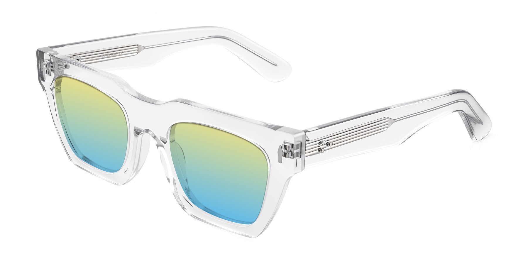 Angle of Padulla in Clear with Yellow / Blue Gradient Lenses