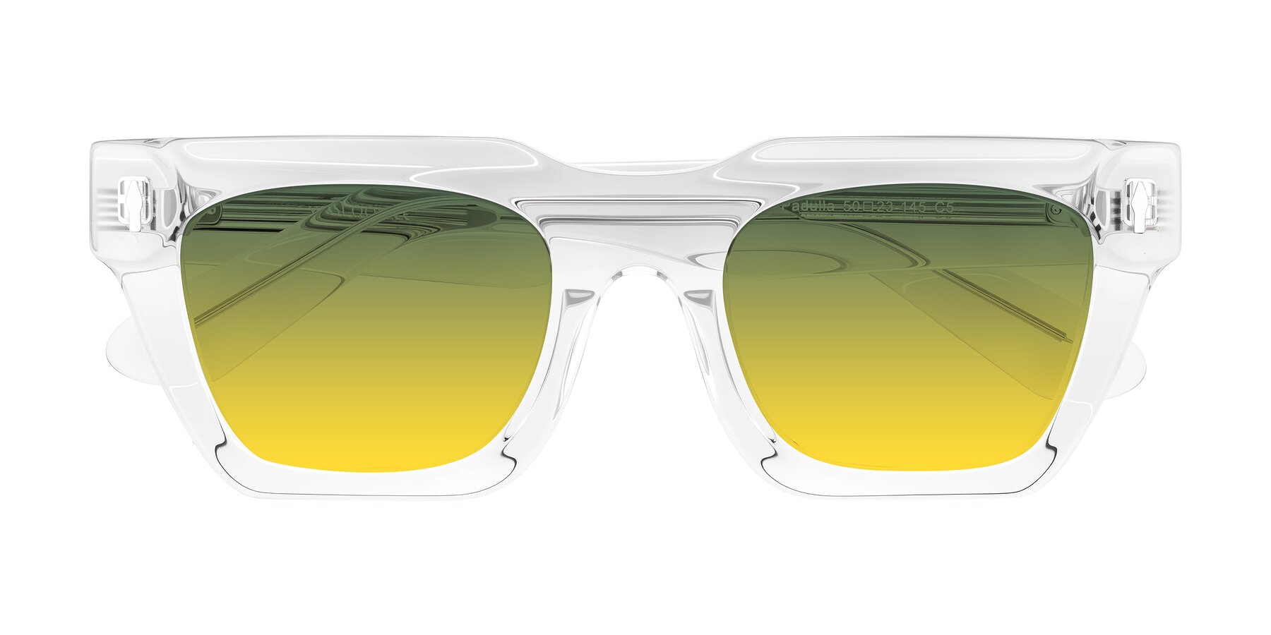 Folded Front of Padulla in Clear with Green / Yellow Gradient Lenses