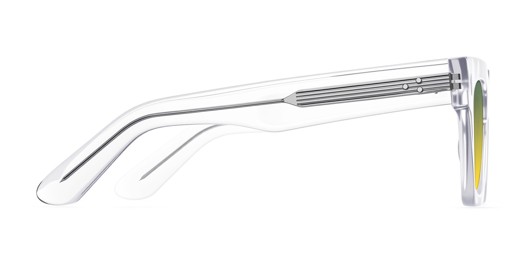 Side of Padulla in Clear with Green / Yellow Gradient Lenses