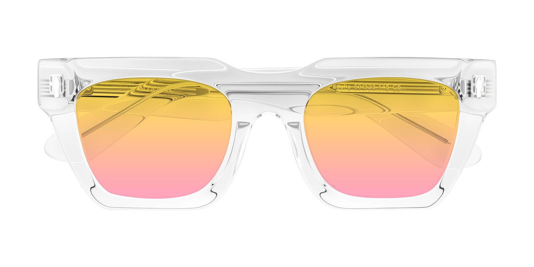 Folded Front of Padulla in Clear with Yellow / Pink Gradient Lenses