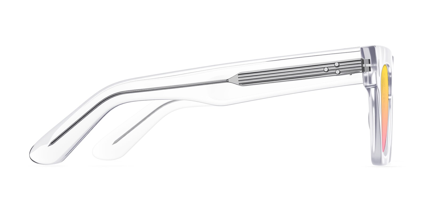 Side of Padulla in Clear with Yellow / Pink Gradient Lenses