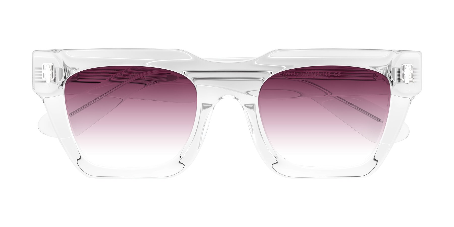 Folded Front of Padulla in Clear with Wine Gradient Lenses